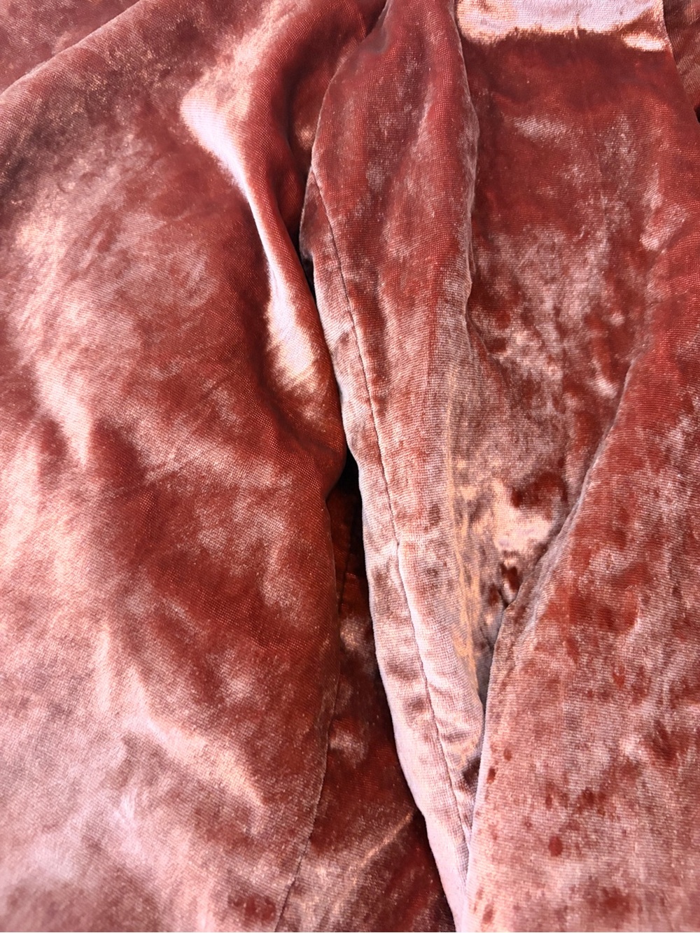 Gorgeous XS Free People Rust Velvet Coat with Ornate Buttons - Picture 6 of 9